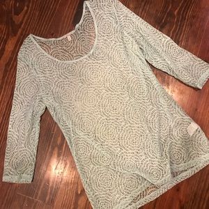 Blue Long Sleeve Top